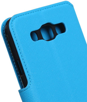 Blauw Samsung Galaxy E5 TPU wallet case booktype hoesje HM Book