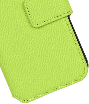 Groen Samsung Galaxy E5 TPU wallet case booktype hoesje HM Book