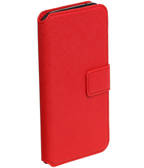 Rood Samsung Galaxy E5 TPU wallet case booktype hoesje HM Book