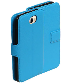 Blauw Huawei Y5 II TPU wallet case booktype hoesje HM Book