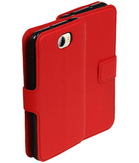 Rood Huawei Y5 II TPU wallet case booktype hoesje HM Book