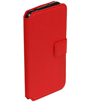 Rood Huawei Y5 II TPU wallet case booktype hoesje HM Book