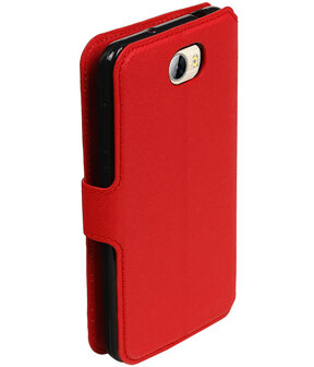 Rood Huawei Y5 II TPU wallet case booktype hoesje HM Book