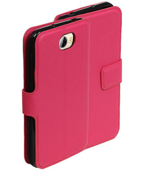 Roze Huawei Y5 II TPU wallet case booktype hoesje HM Book