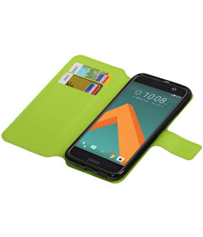 Groen HTC 10 TPU wallet case booktype hoesje HM Book