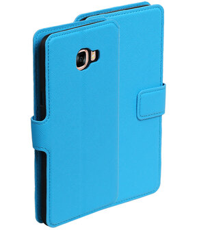 Blauw Samsung Galaxy C7 TPU wallet case booktype hoesje HM Book