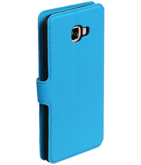 Blauw Samsung Galaxy C7 TPU wallet case booktype hoesje HM Book