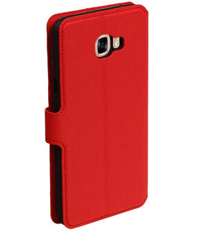 Rood Samsung Galaxy C7 TPU wallet case booktype hoesje HM Book