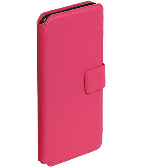 Roze Samsung Galaxy C7 TPU wallet case booktype hoesje HM Book