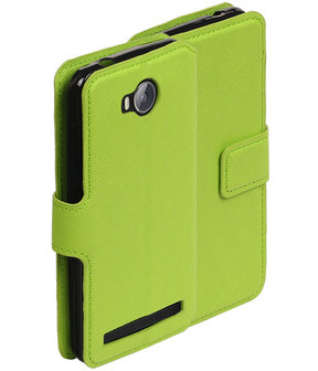 Groen Huawei Y3 II TPU wallet case booktype hoesje HM Book