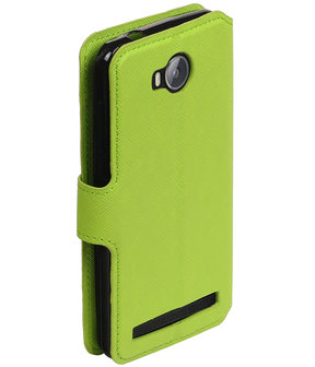 Groen Huawei Y3 II TPU wallet case booktype hoesje HM Book