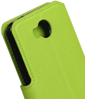 Groen Huawei Y3 II TPU wallet case booktype hoesje HM Book