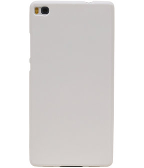 Wit Zand TPU back case cover hoesje voor Huawei P8 Lite