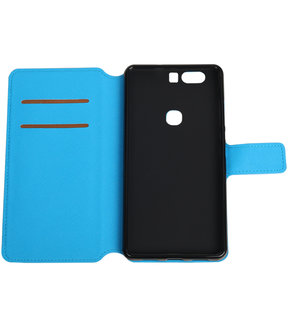 Blauw Huawei Honor V8 TPU wallet case booktype hoesje HM Book