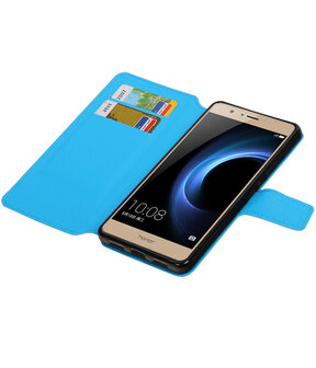 Blauw Huawei Honor V8 TPU wallet case booktype hoesje HM Book