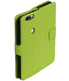 Groen Huawei Honor V8 TPU wallet case booktype hoesje HM Book