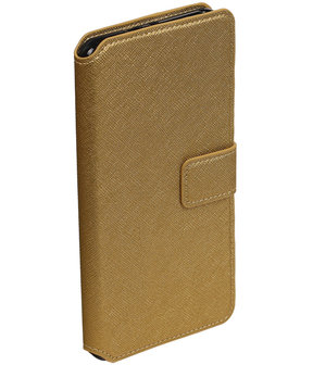 Goud Huawei Honor V8 TPU wallet case booktype hoesje HM Book
