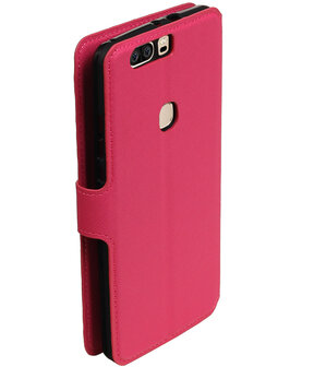 Roze Huawei Honor V8 TPU wallet case booktype hoesje HM Book