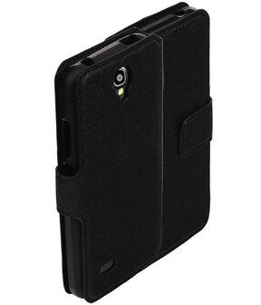 Zwart Huawei Y560 / Y5 TPU wallet case booktype hoesje HM Book