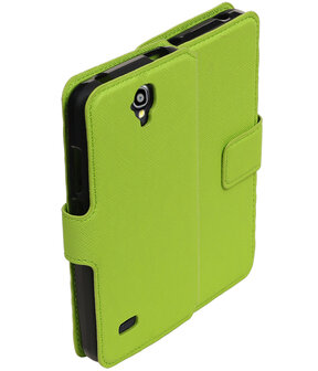 Groen Huawei Y560 / Y5 TPU wallet case booktype hoesje HM Book