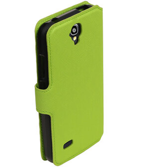 Groen Huawei Y560 / Y5 TPU wallet case booktype hoesje HM Book