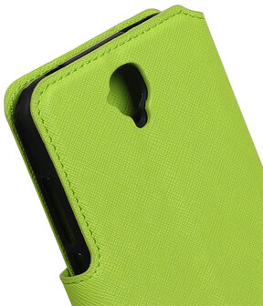 Groen Huawei Y560 / Y5 TPU wallet case booktype hoesje HM Book