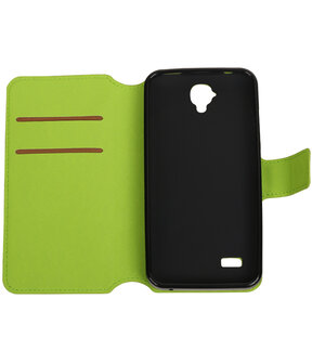 Groen Huawei Y560 / Y5 TPU wallet case booktype hoesje HM Book