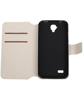 Wit Huawei Y560 / Y5 TPU wallet case booktype hoesje HM Book