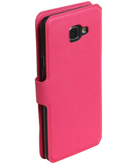 Roze Samsung Galaxy A5 2016 TPU wallet case booktype hoesje HM Book