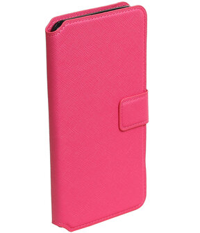 Roze Samsung Galaxy A5 2016 TPU wallet case booktype hoesje HM Book