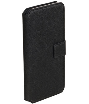 Zwart Samsung Galaxy A7 2016 TPU wallet case booktype hoesje HM Book