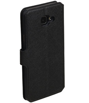 Zwart Samsung Galaxy A7 2016 TPU wallet case booktype hoesje HM Book