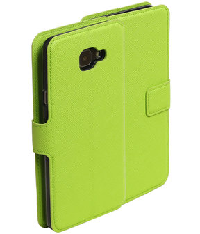 Groen Samsung Galaxy A7 2016 TPU wallet case booktype hoesje HM Book