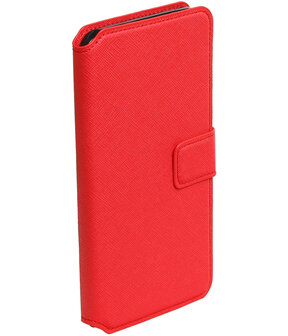 Rood Samsung Galaxy A7 2016 TPU wallet case booktype hoesje HM Book