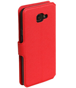 Rood Samsung Galaxy A7 2016 TPU wallet case booktype hoesje HM Book