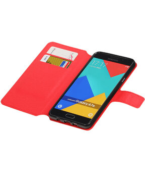 Rood Samsung Galaxy A7 2016 TPU wallet case booktype hoesje HM Book