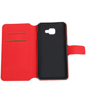 Rood Samsung Galaxy A7 2016 TPU wallet case booktype hoesje HM Book