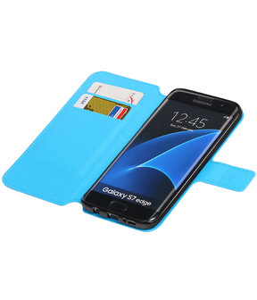 Blauw Samsung Galaxy S7 Edge 2016 TPU wallet case booktype hoesje HM Book