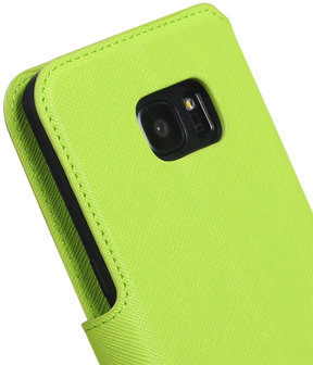 Groen Samsung Galaxy S7 Edge 2016 TPU wallet case booktype hoesje HM Book