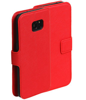 Rood Samsung Galaxy S7 Edge 2016 TPU wallet case booktype hoesje HM Book
