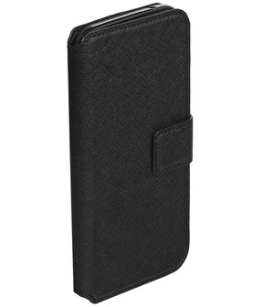 Zwart Samsung Galaxy E5 TPU wallet case booktype hoesje HM Book