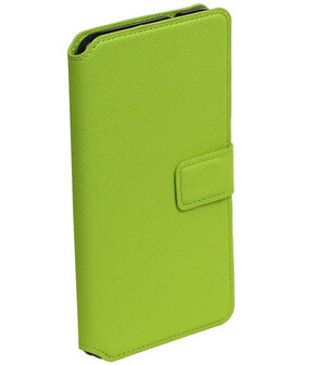Groen HTC Desire 825 TPU wallet case booktype hoesje HM Book