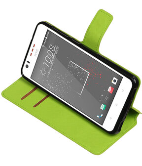 Groen HTC Desire 825 TPU wallet case booktype hoesje HM Book