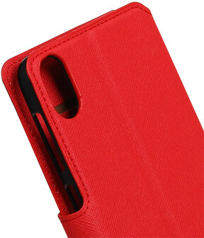 Rood HTC Desire 825 TPU wallet case booktype hoesje HM Book