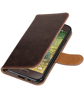 Mocca Pull-Up PU booktype wallet hoesje voor Samsung Galaxy E5Mocca Pull-Up PU booktype wallet hoesje voor Samsung Galaxy E5