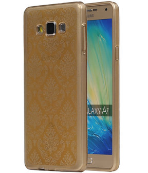 Goud Brocant TPU back case cover hoesje voor Samsung Galaxy A7