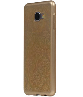 Goud Brocant TPU back case cover hoesje voor Samsung Galaxy C7