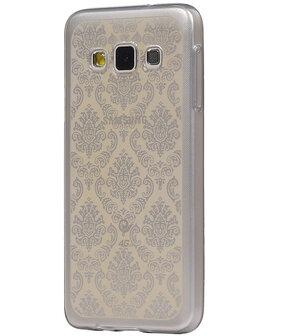 Zilver Brocant TPU back case cover hoesje voor Samsung Galaxy A3