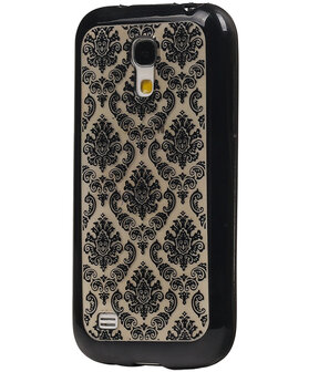 Zwart Brocant TPU back case cover hoesje voor Samsung Galaxy S4 Mini