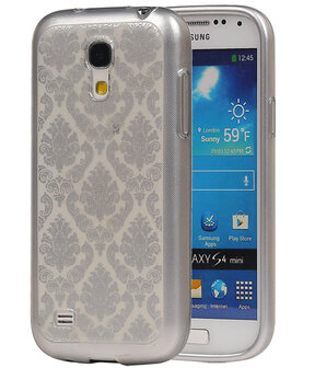 Zilver Brocant TPU back case cover hoesje voor Samsung Galaxy S4 Mini